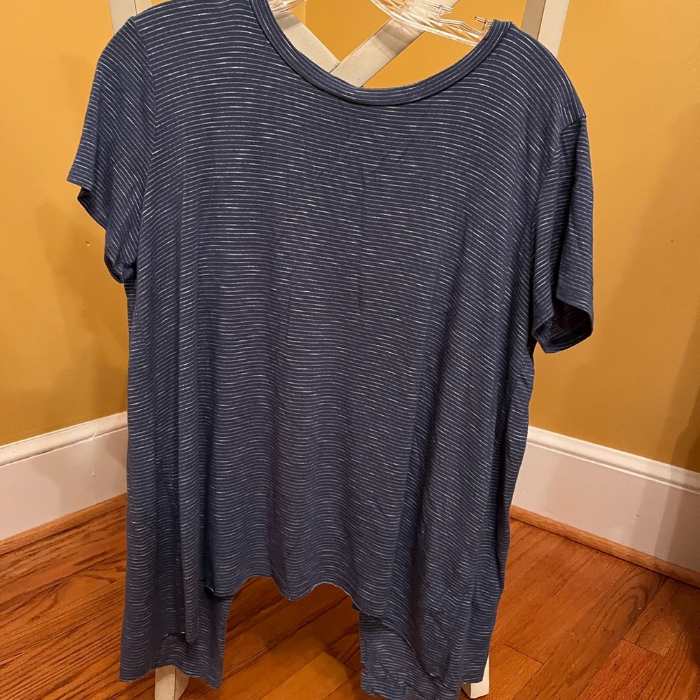 Open Back Blue Top